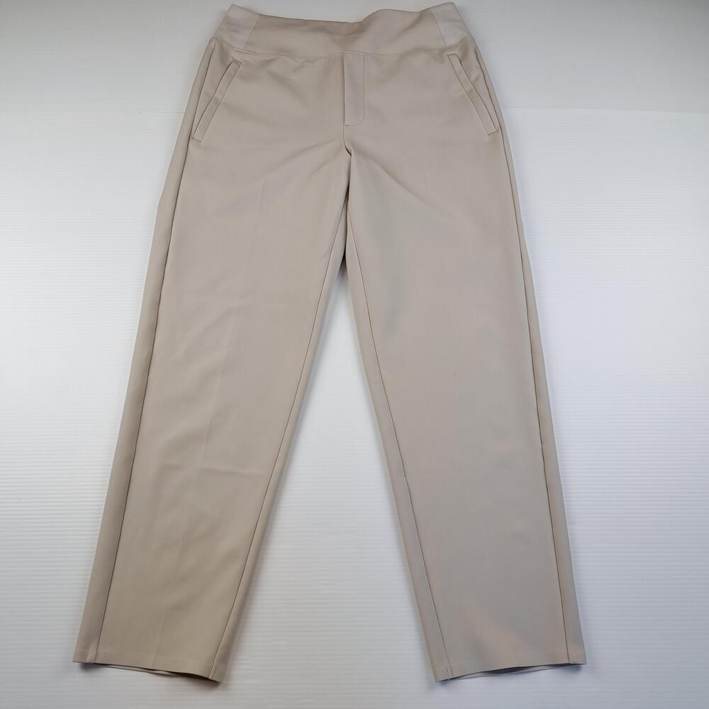 Athleta Pants Womens 8 Beige Endless Pull On Tapered Khakis Stretch Commuter